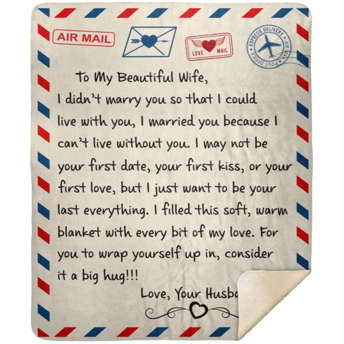 Beautiful Gift for Wife "My Last Everything" Premium Plush Blanket Apparel