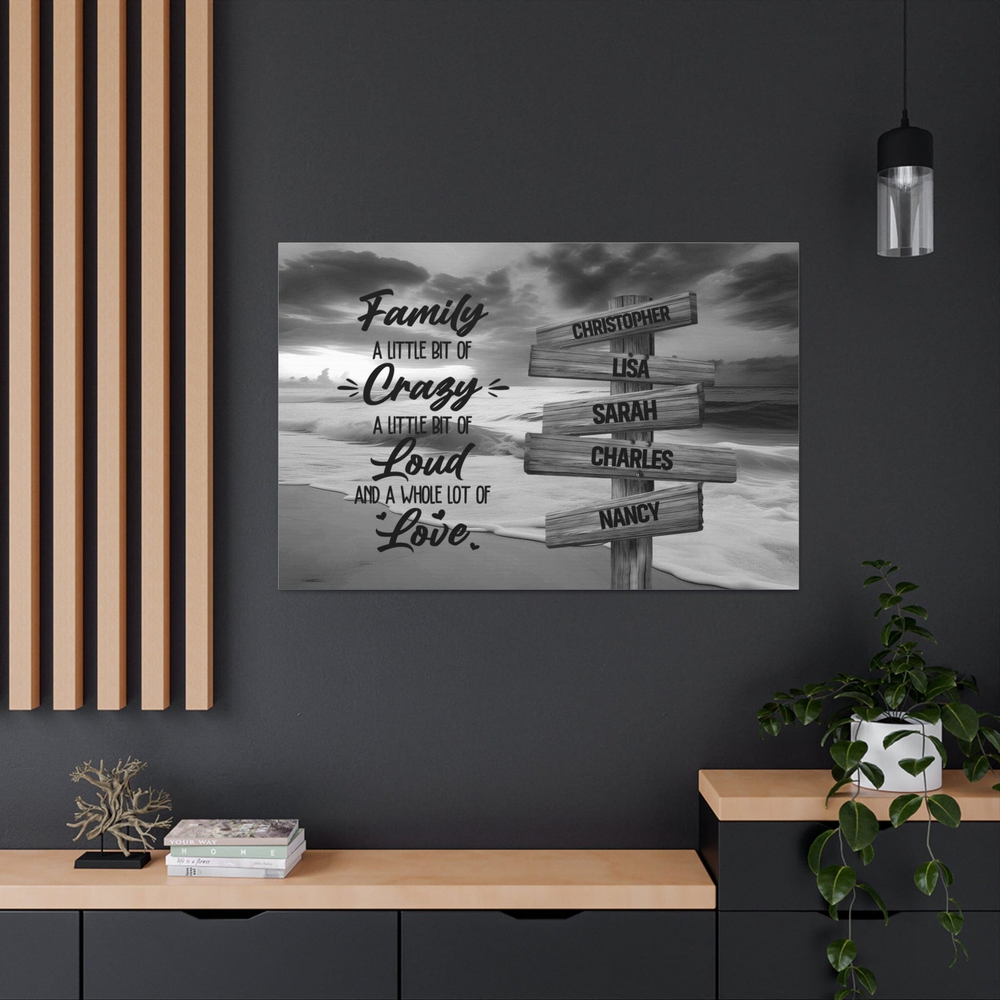 Custom "Whole Lot Of Love" Premium Canvas Family Gift Housewares