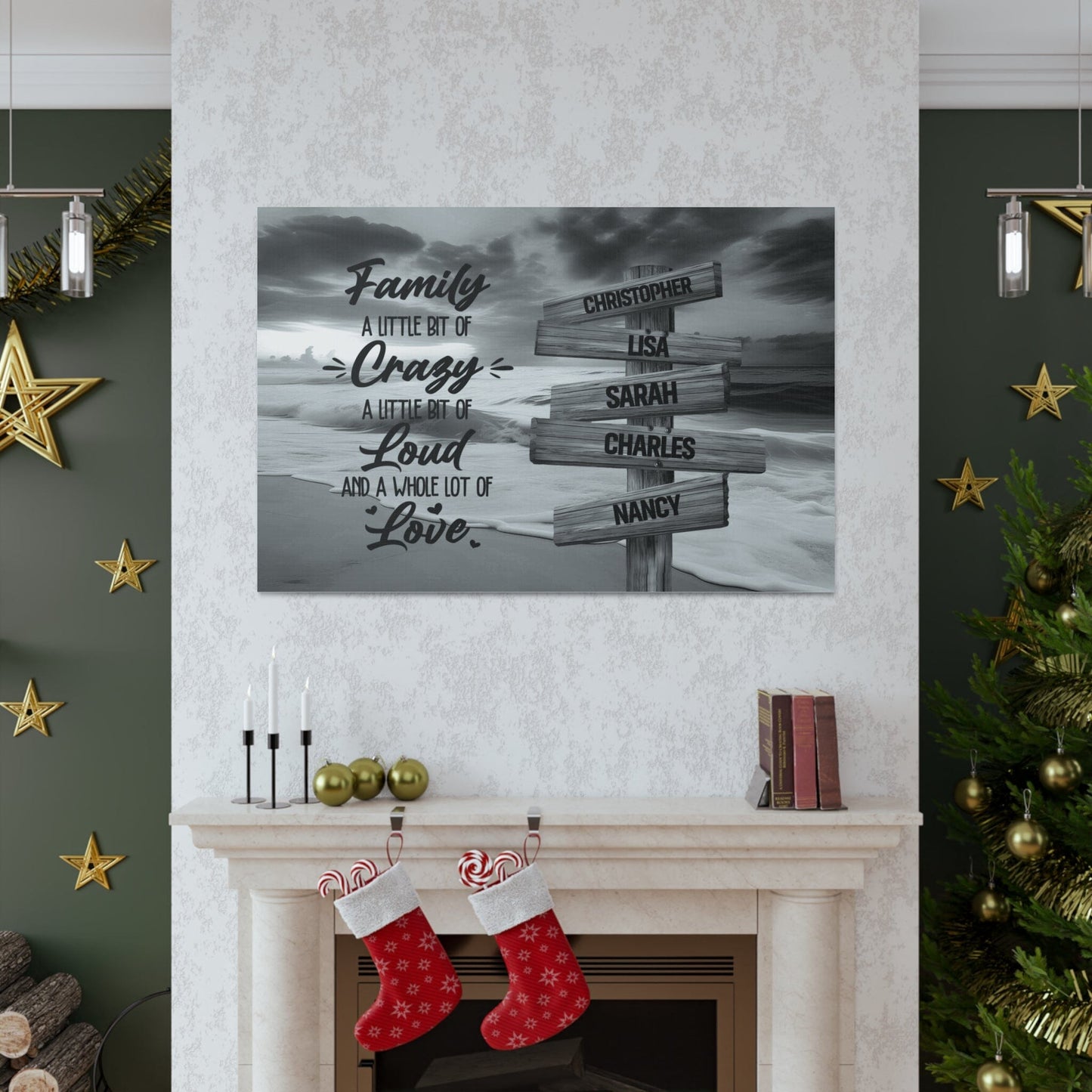 Custom "Whole Lot Of Love" Premium Canvas Family Gift Housewares