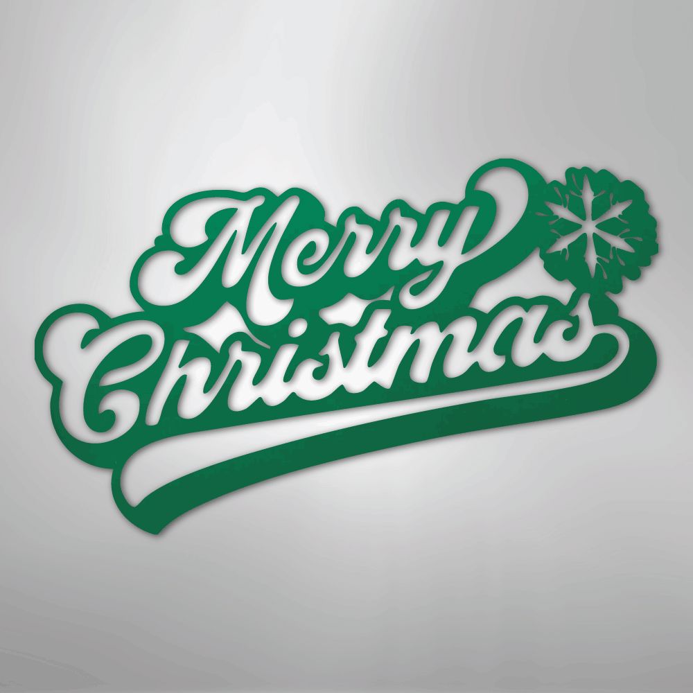 Merry Christmas Quote - Steel Sign Holiday Wall Decor