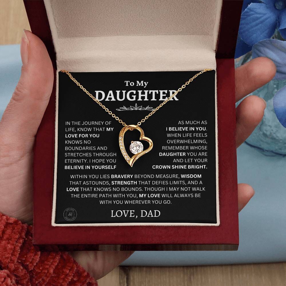 Gift For Daughter From Dad "Let Your Crown Shine Bright" Necklace Jewelry