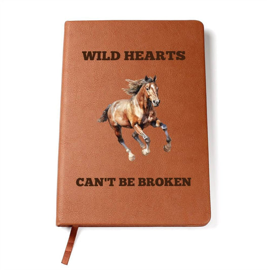 Beautiful "Wild Hearts Can't Be Tamed" Leather Journal Jewelry