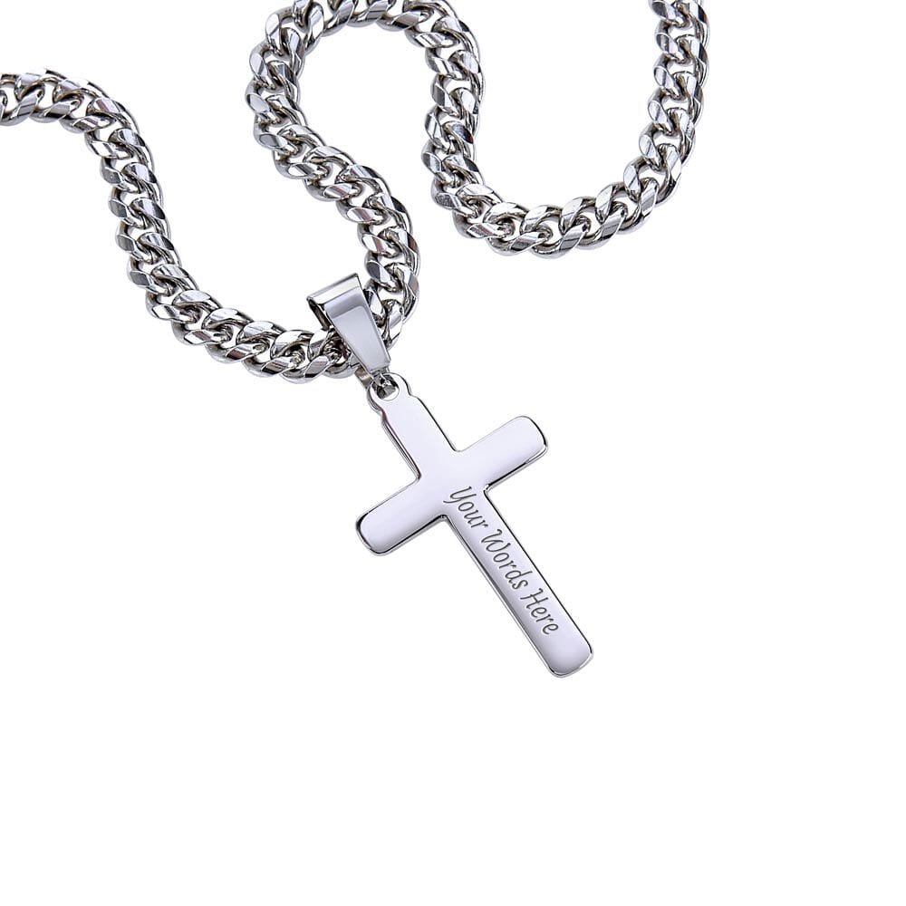 Graduation Gift For Son 2023 "The Beautiful Gift" Love, Mom and Dad Cross Necklace Jewelry