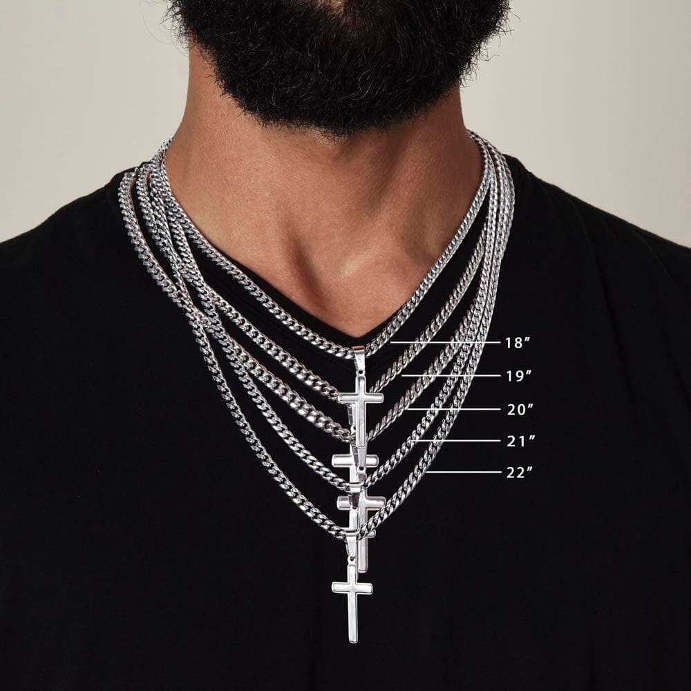 Graduation Gift For Son 2023 "The Beautiful Gift" Love, Mom and Dad Cross Necklace Jewelry