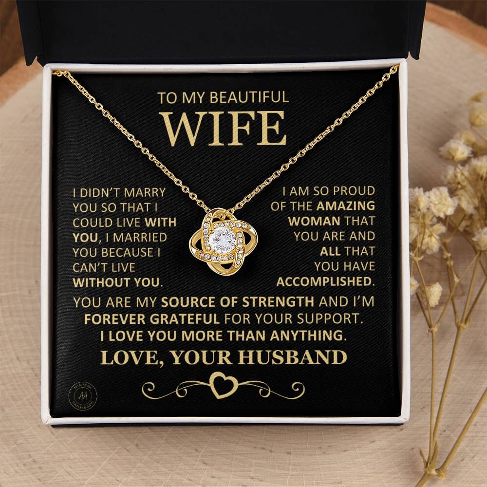Unique Gift For Wife "I'm So Proud Of The Amazing Woman You Are" Necklace Jewelry