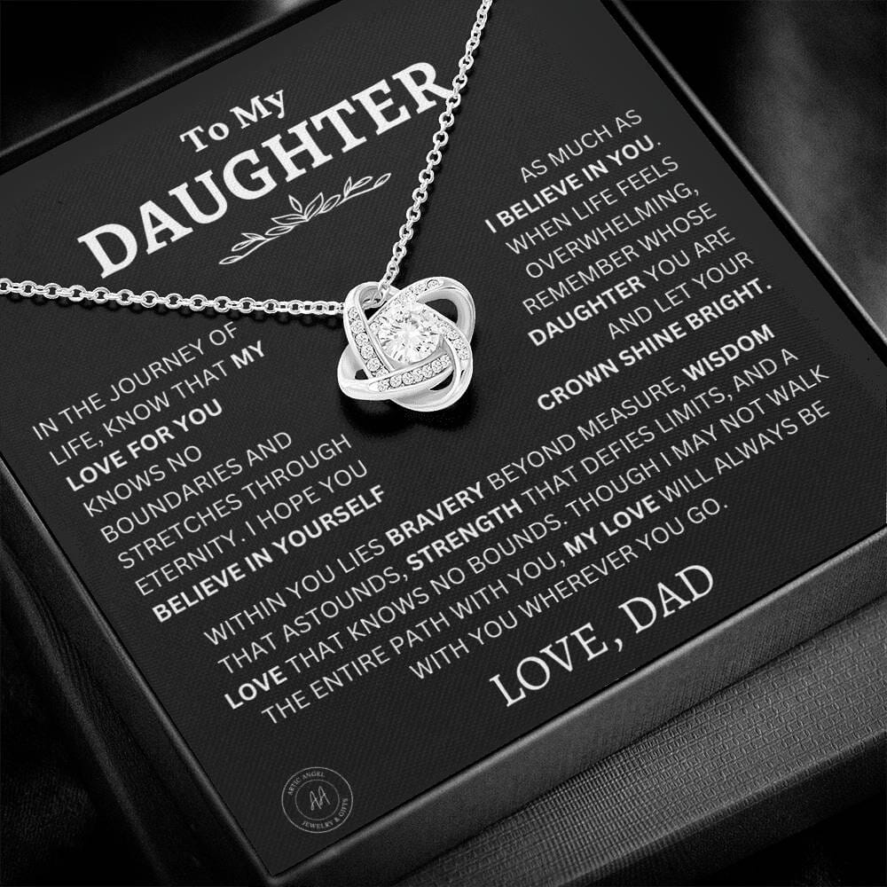 Beautiful Gift For Daughter From Dad "Let Your Crown Shine Bright" Necklace Jewelry