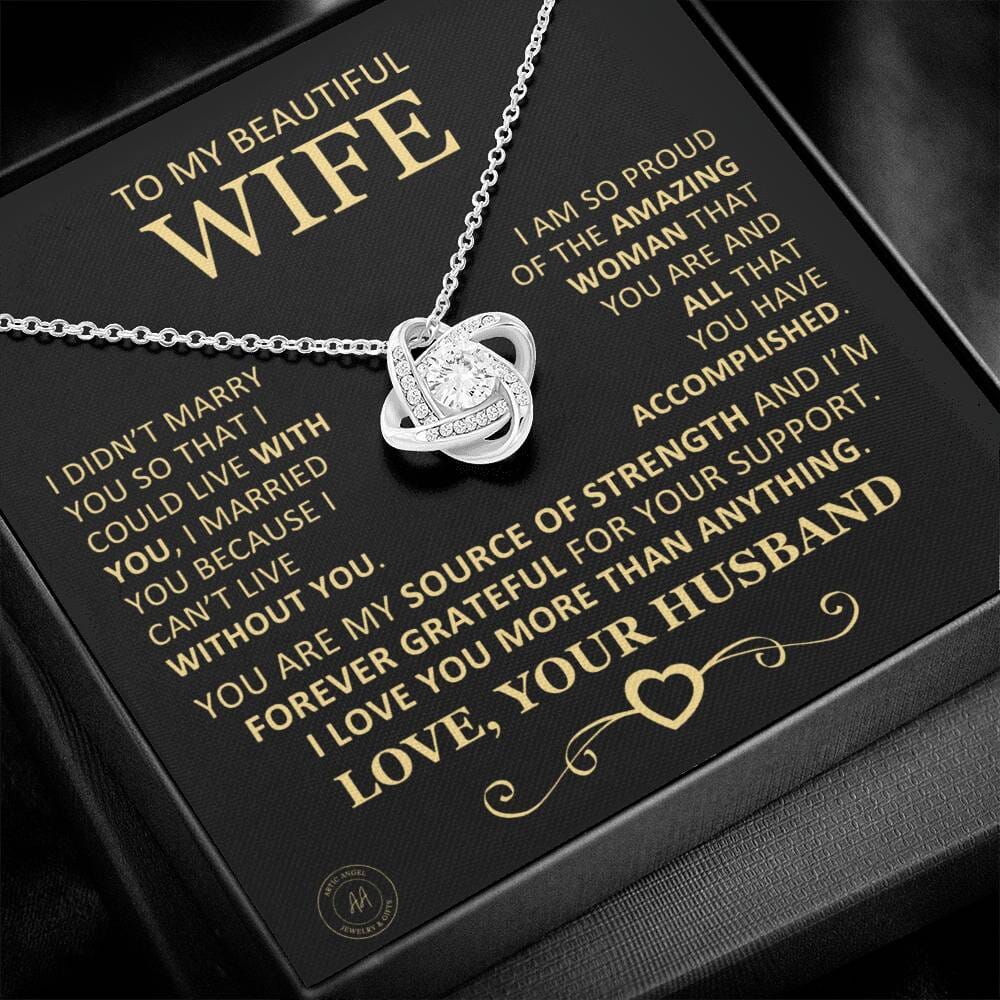 Unique Gift For Wife "I'm So Proud Of The Amazing Woman You Are" Necklace Jewelry
