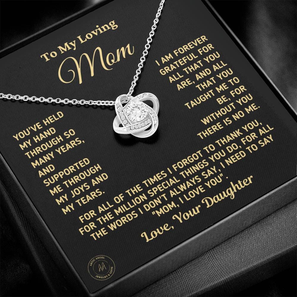 Gift for Mom From Daughter "Without You There Is No Me" Gold Necklace Jewelry