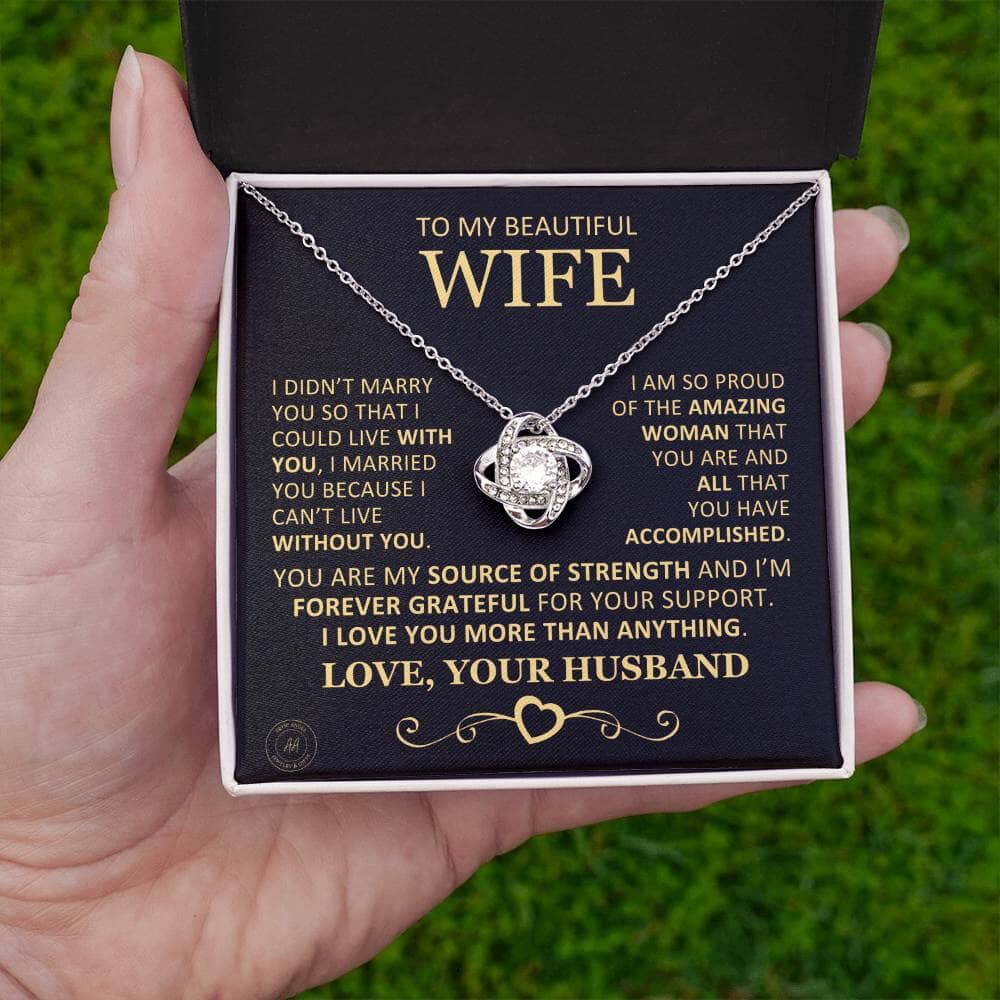 Unique Gift For Wife "I'm So Proud Of The Amazing Woman You Are" Necklace Jewelry