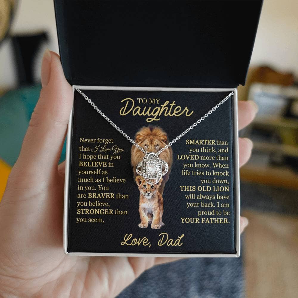 Beautiful Gift for Daughter from Dad "This Old Lion" Necklace Jewelry