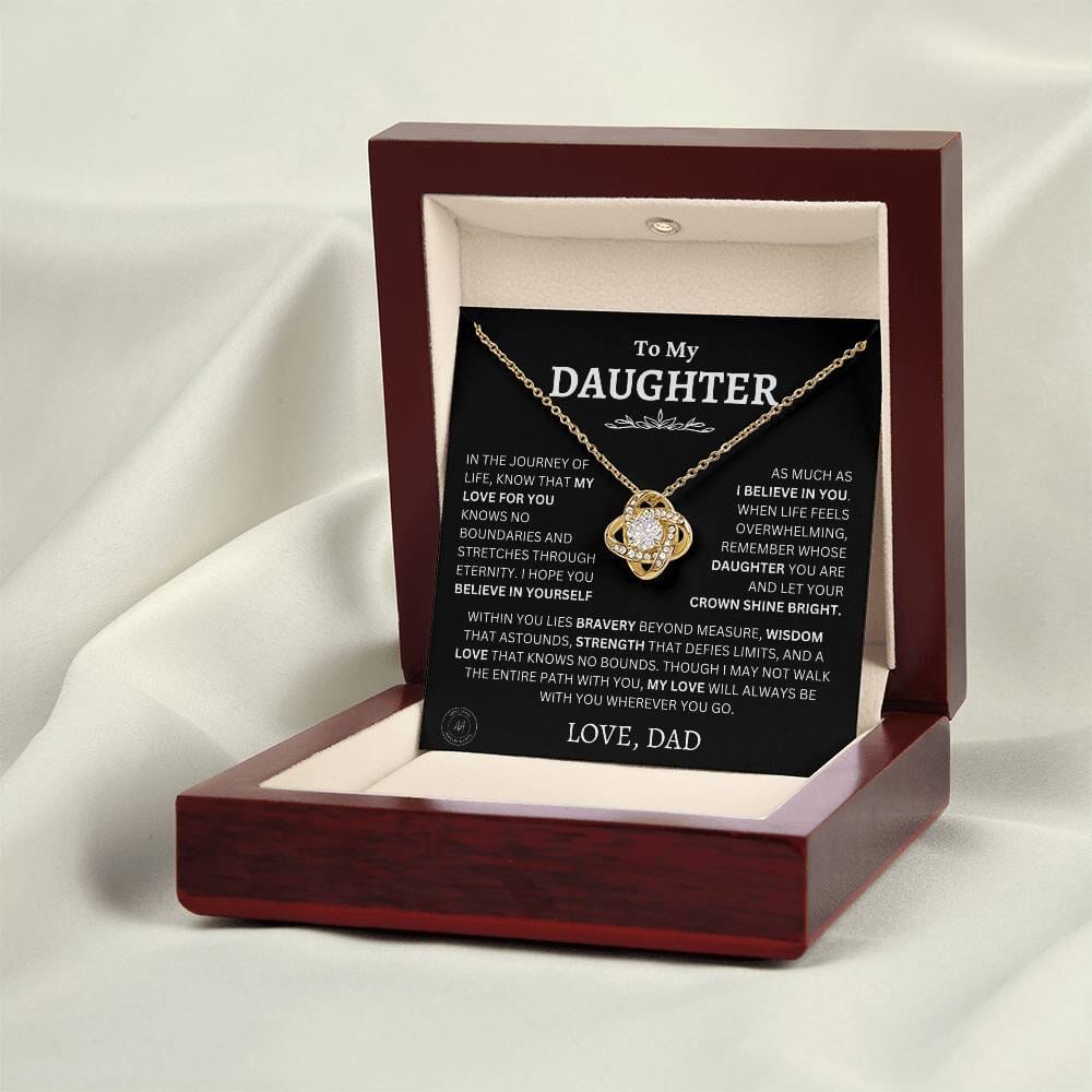 Beautiful Gift For Daughter From Dad "Let Your Crown Shine Bright" Necklace Jewelry