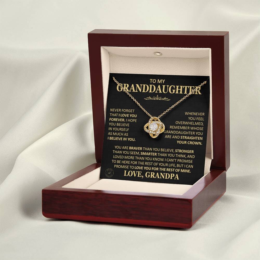 Beautiful Gift for Granddaughter From Grandpa "Never Forget That I Love You" Necklace Jewelry