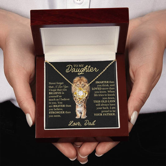 Beautiful Gift for Daughter from Dad "This Old Lion" Necklace Jewelry