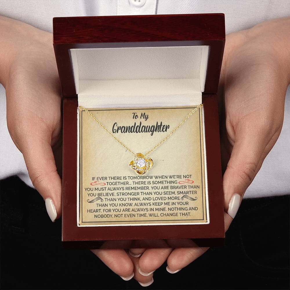 Gift For Granddaughter "To My Granddaughter - Always Keep Me In Your Heart" Knot Necklace Jewelry