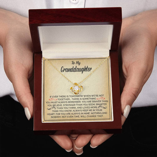 Gift For Granddaughter "To My Granddaughter - Always Keep Me In Your Heart" Knot Necklace Jewelry