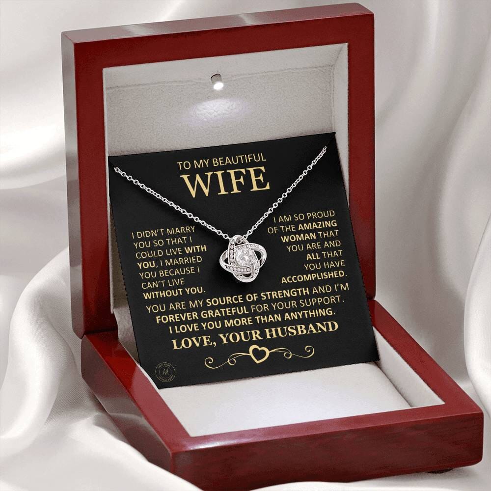 Unique Gift For Wife "I'm So Proud Of The Amazing Woman You Are" Necklace Jewelry