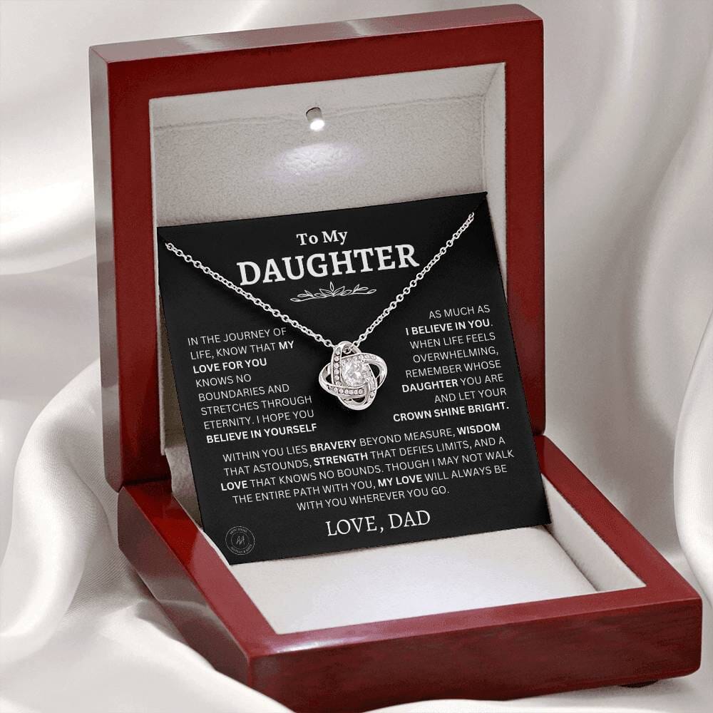 Beautiful Gift For Daughter From Dad "Let Your Crown Shine Bright" Necklace Jewelry