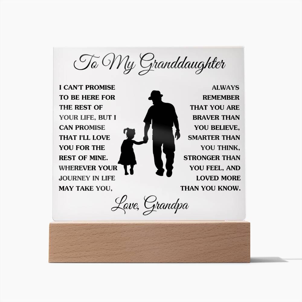 Gift For Granddaughter "Loved More Than You Know" Love Grandpa Jewelry