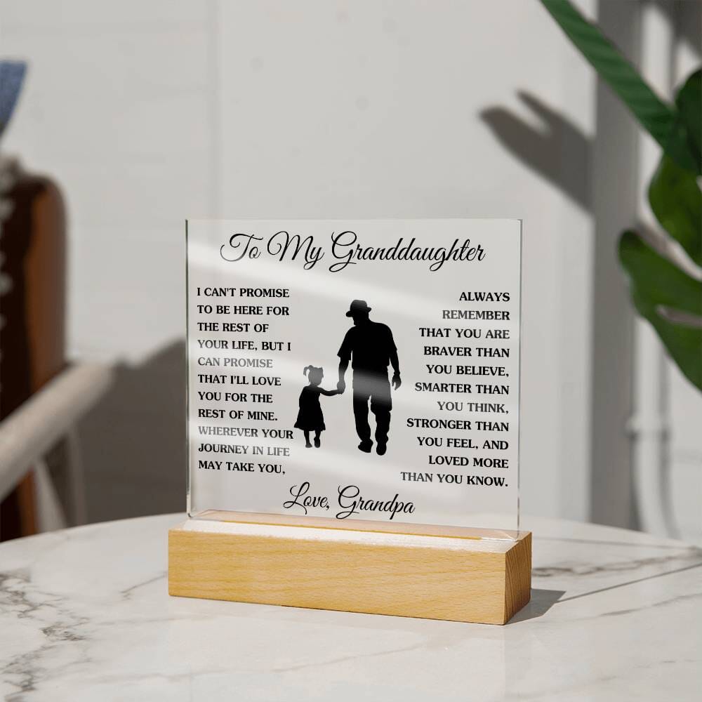 Gift For Granddaughter "Loved More Than You Know" Love Grandpa Jewelry