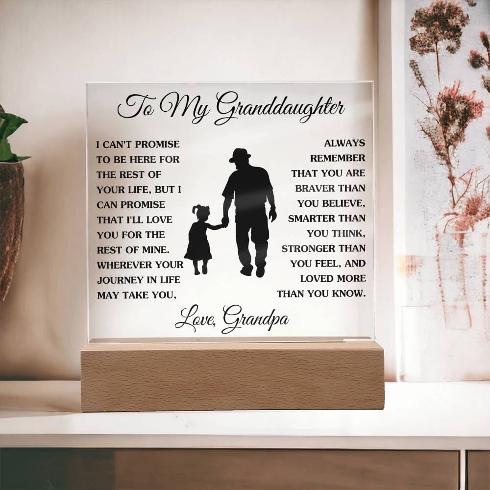 Gift For Granddaughter "Loved More Than You Know" Love Grandpa Jewelry