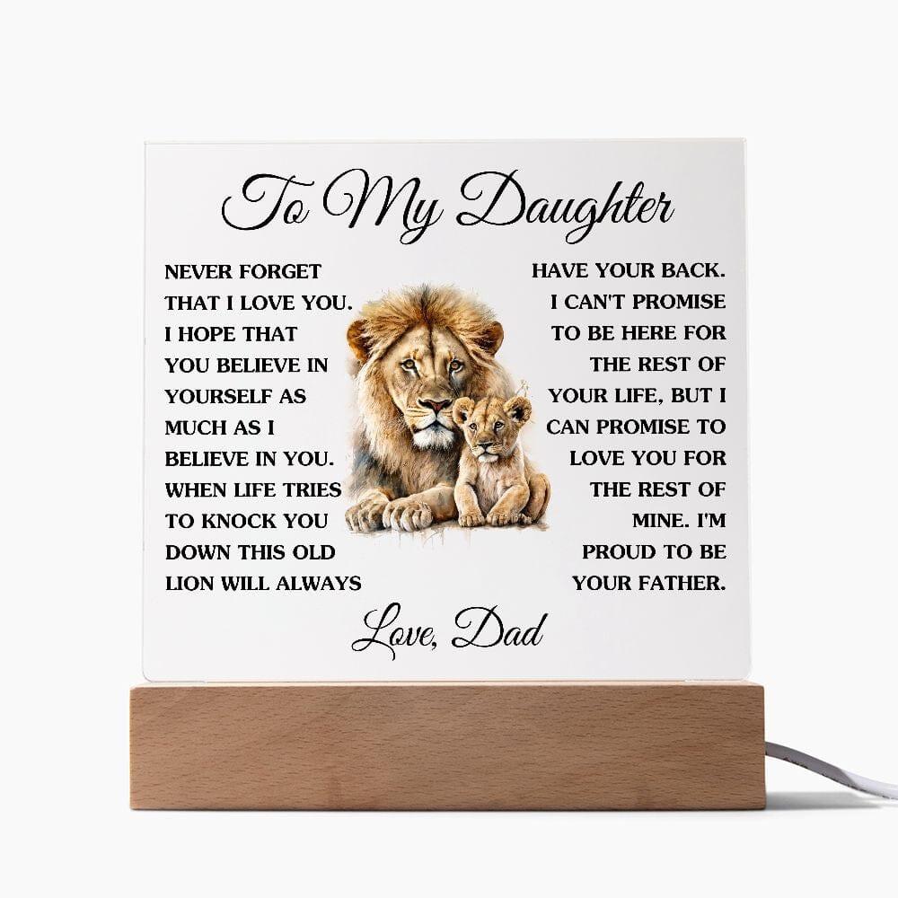Gift for Daughter from Dad "This Old Lion" Acrylic Plaque Jewelry