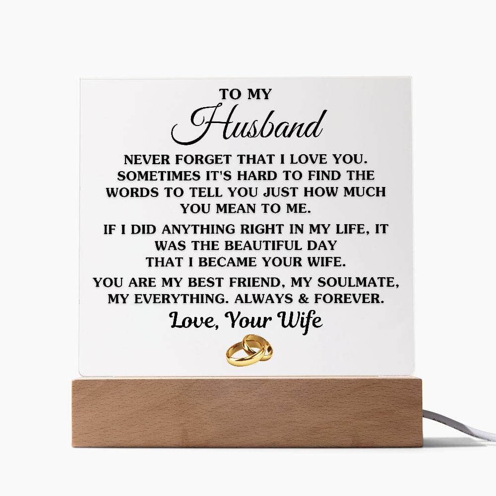 Gift For Husband "My Best Friend, My Soulmate, My Everything" Acrylic Plaque Jewelry