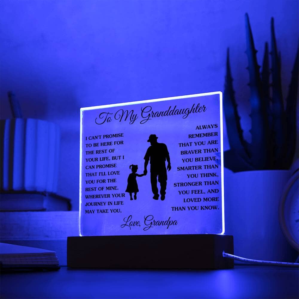 Gift For Granddaughter "Loved More Than You Know" Love Grandpa Jewelry