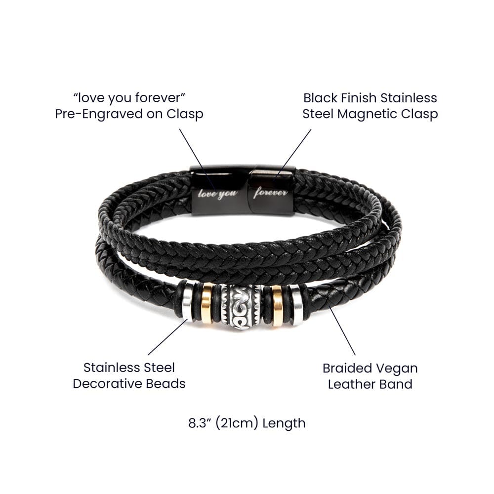 Unique Gift for Son From Dad "I'm Proud To Call You My Son" Braided Bracelet Jewelry