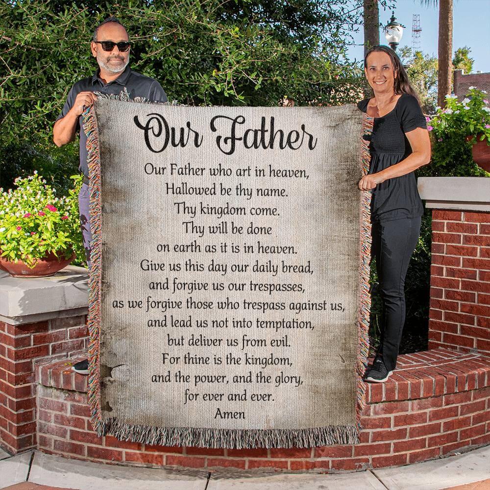 Beautiful "The Lord's Prayer" Heirloom Woven Blanket Jewelry