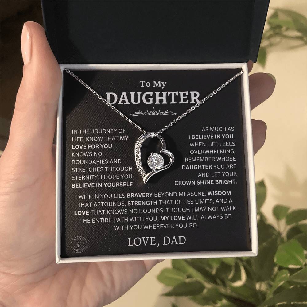 Gift For Daughter From Dad "Let Your Crown Shine Bright" Necklace Jewelry