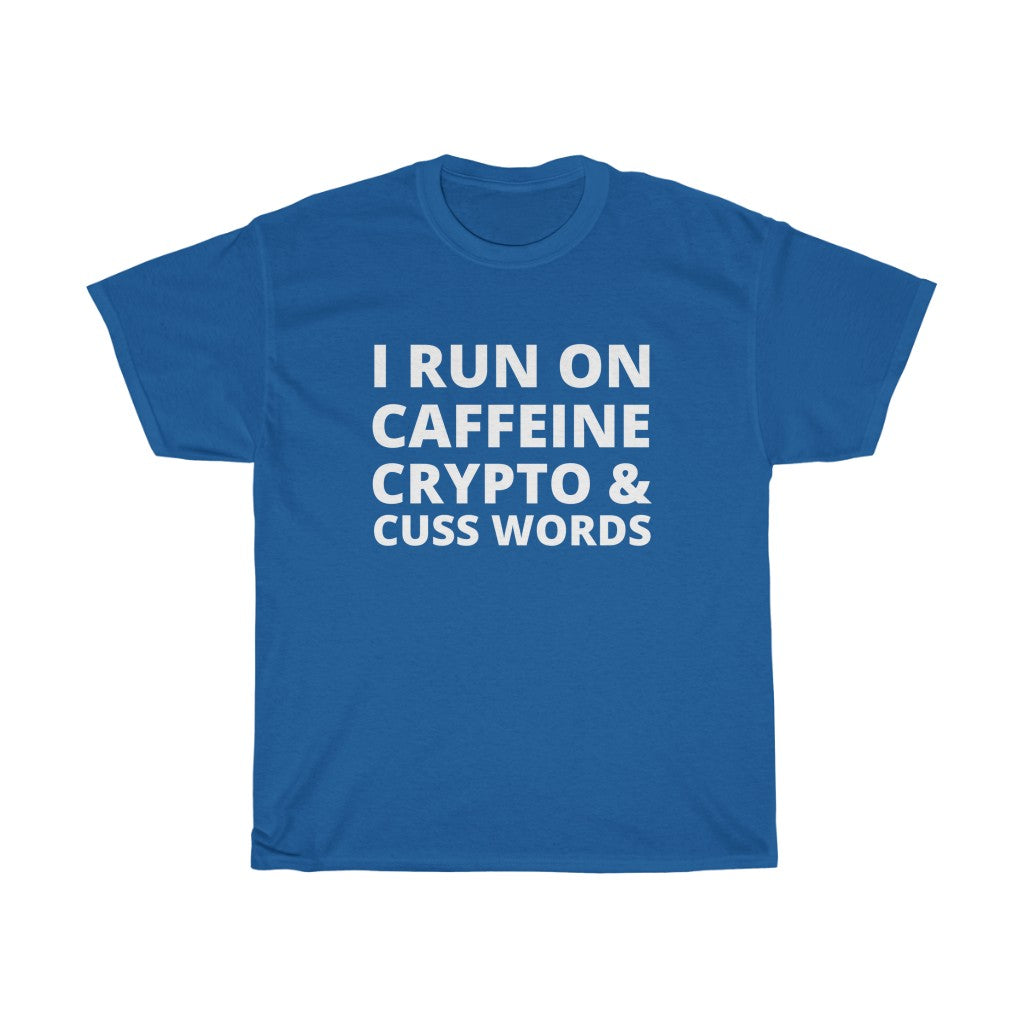 Funny Caffeine and Crypto Shirt T-Shirt Royal S
