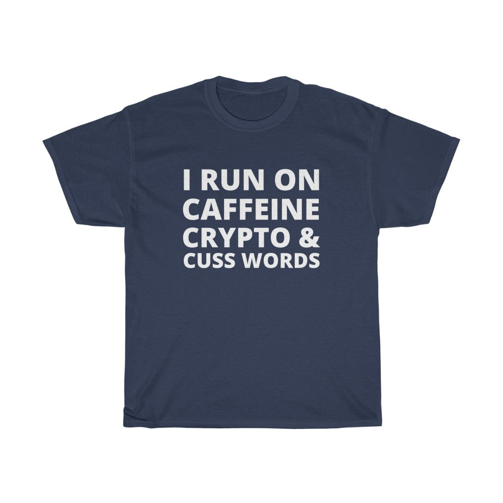 Funny Caffeine and Crypto Shirt T-Shirt Navy S
