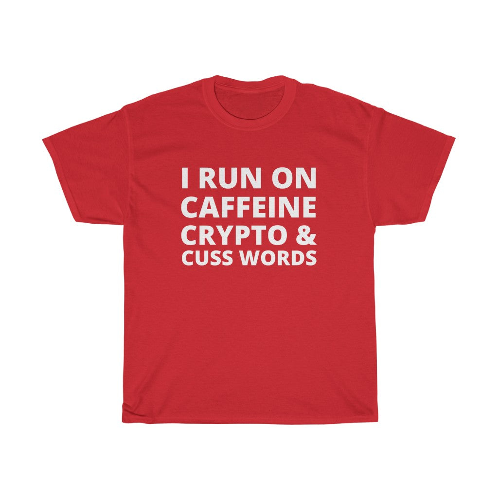 Funny Caffeine and Crypto Shirt T-Shirt Red S