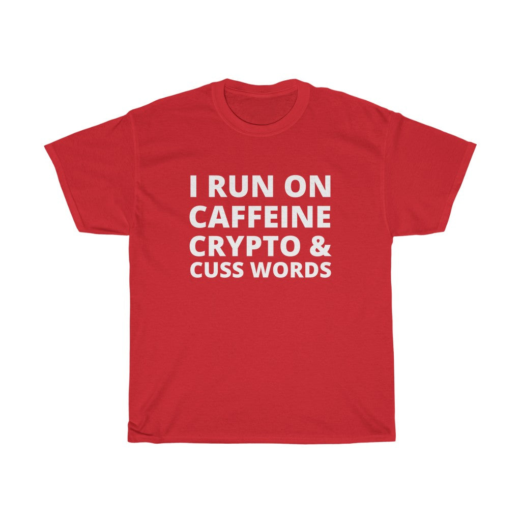 Funny Caffeine and Crypto Shirt T-Shirt Red S 