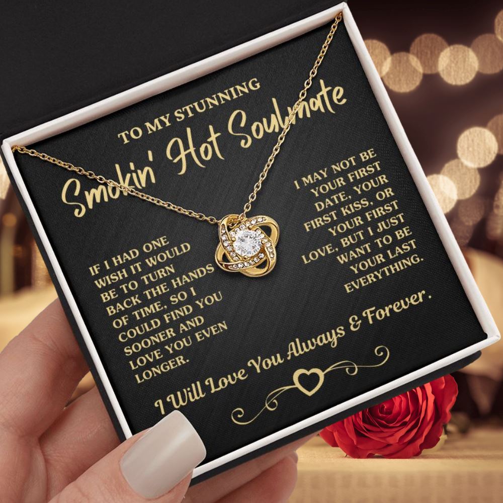 (Almost Sold Out) Gift For Soulmate "Your Last Everything" Necklace Jewelry 18K Yellow Gold Finish Two-Toned Gift Box