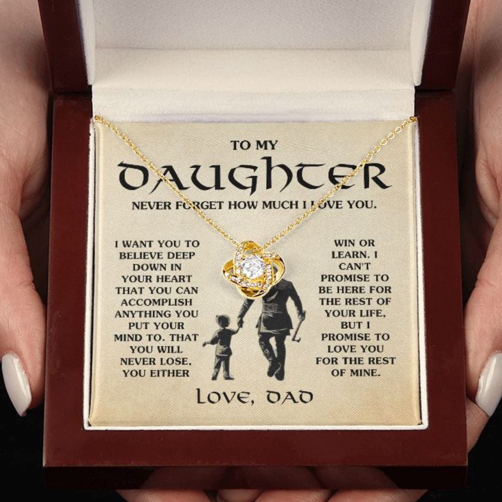 Gift for Daughter "Love You For The Rest Of Mine" Warrior Necklace Jewelry