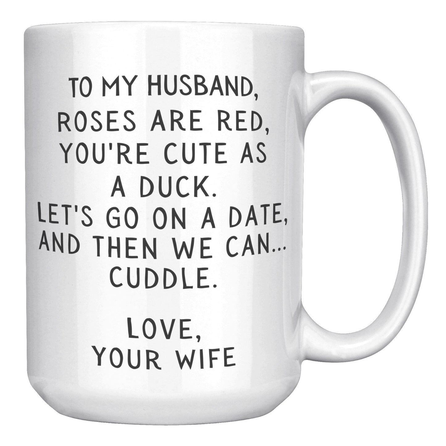 Funny Gift for Husband "Cute As A Duck" Mug Ceramic Mugs