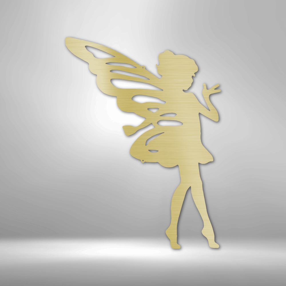 Sassy Pixie - Steel Sign Wall Decor Custom Gold 12"
