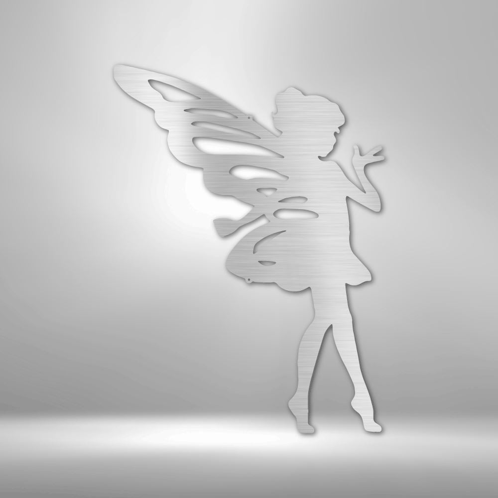 Sassy Pixie - Steel Sign Wall Decor Custom Silver 12"