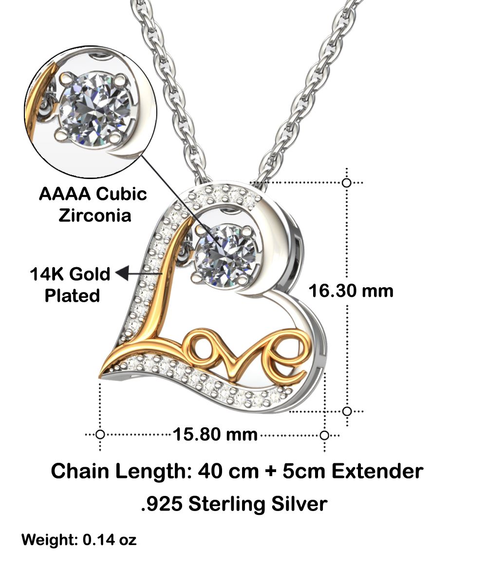 "To My Granddaughter - Keep Me In Your Heart" Love Heart Necklace Precious Jewelry