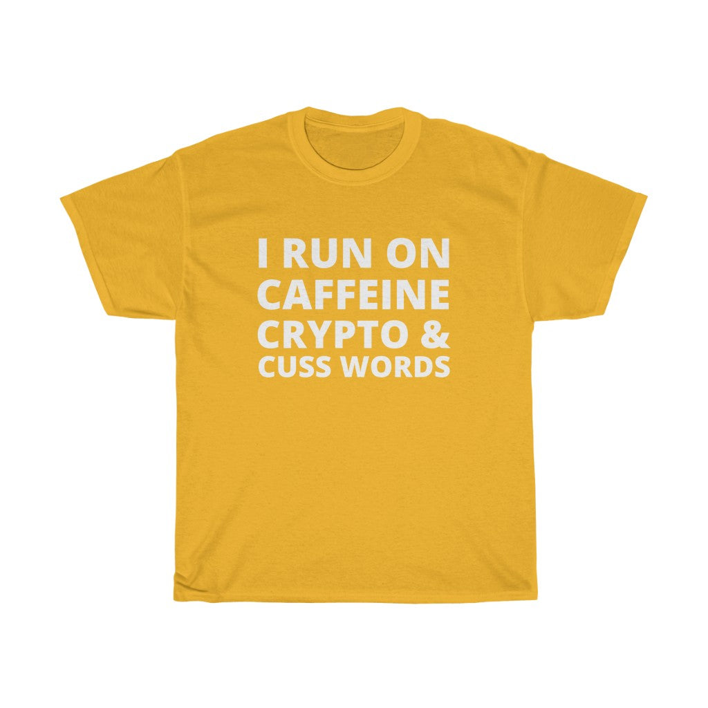 Funny Caffeine and Crypto Shirt T-Shirt Gold S