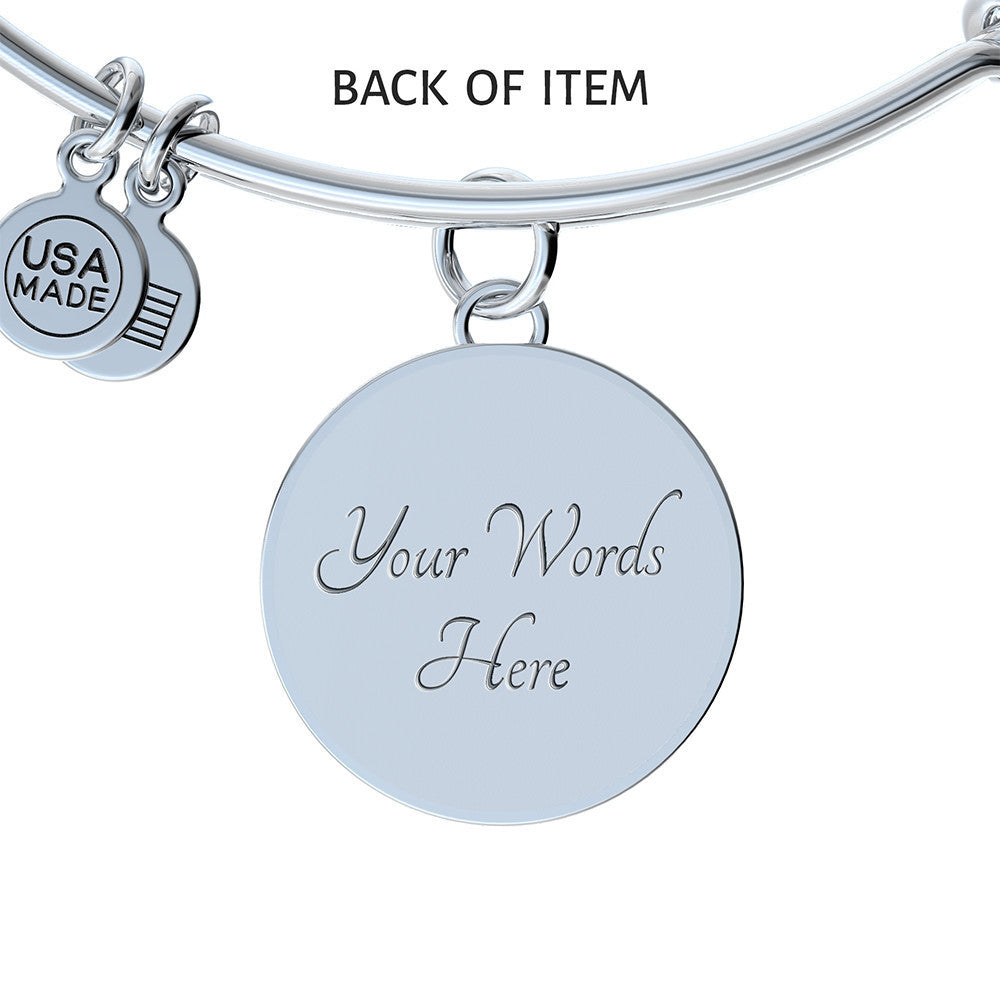 "On A Dark Desert Highway, Cool Wind In My Hair" Halloween Bracelet Jewelry Luxury Bangle (Silver) Yes