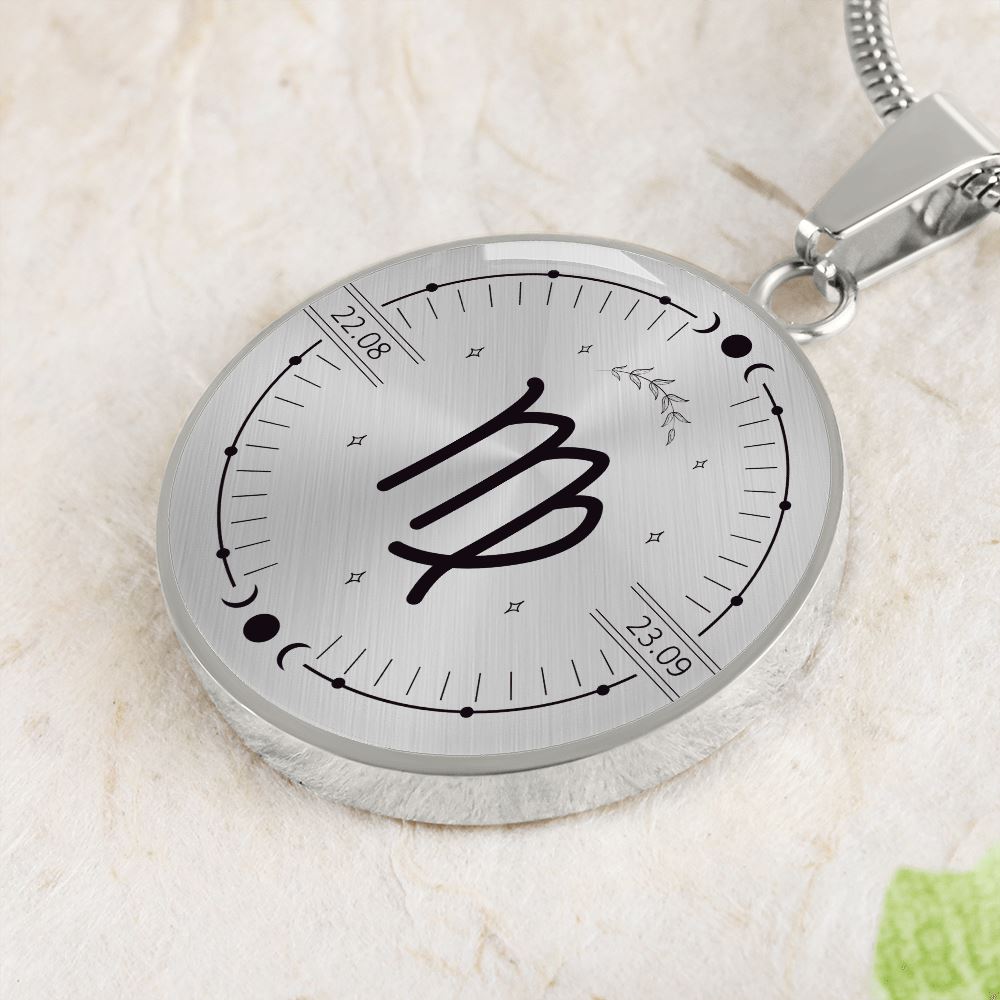 Circle Virgo Zodiac Necklace Jewelry