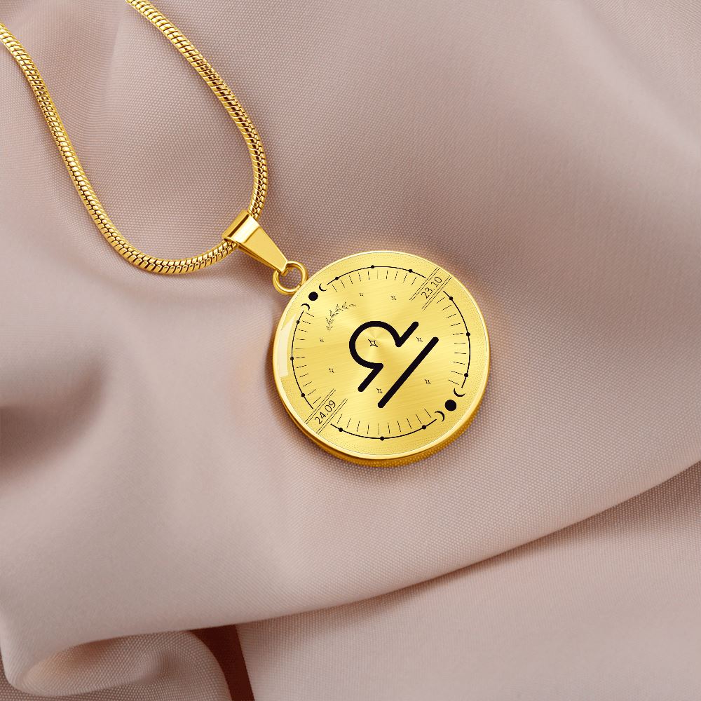 Circle Libra Zodiac Necklace Jewelry
