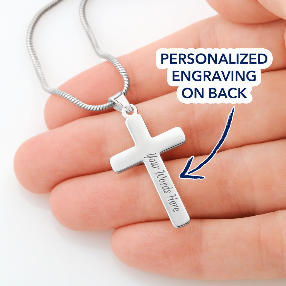 "To My Ride Or Die - You Got Me, I Got Us" Cross Necklace Jewelry