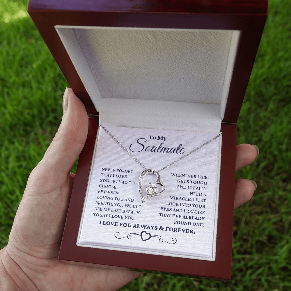 Gift for Soulmate "I Just Look Into Your Eyes" Necklace Jewelry