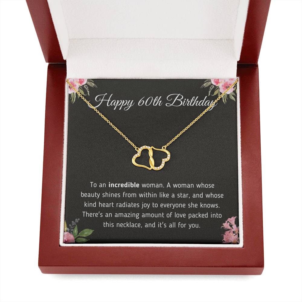 Happy 60th Birthday Gold Necklace Jewelry