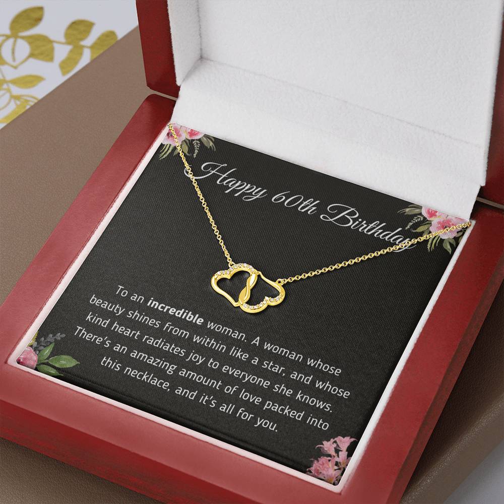 Happy 60th Birthday Gold Necklace Jewelry