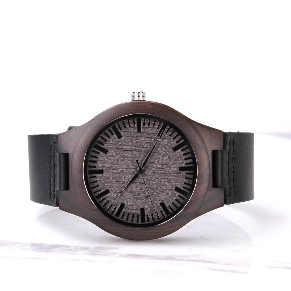 Gift for Husband "Never Forget That I Love You" Wood Watch Watches