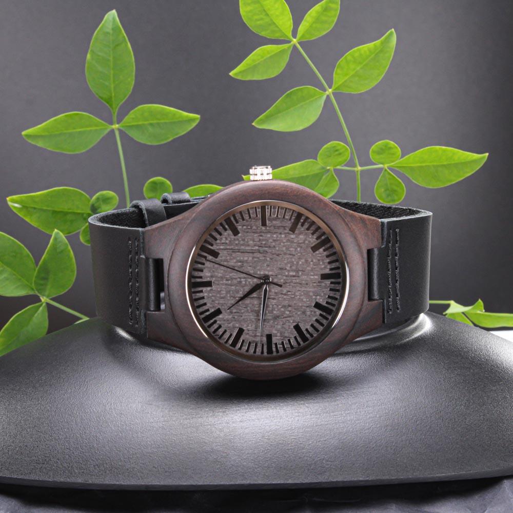 Gift for Husband "Never Forget That I Love You" Wood Watch Watches